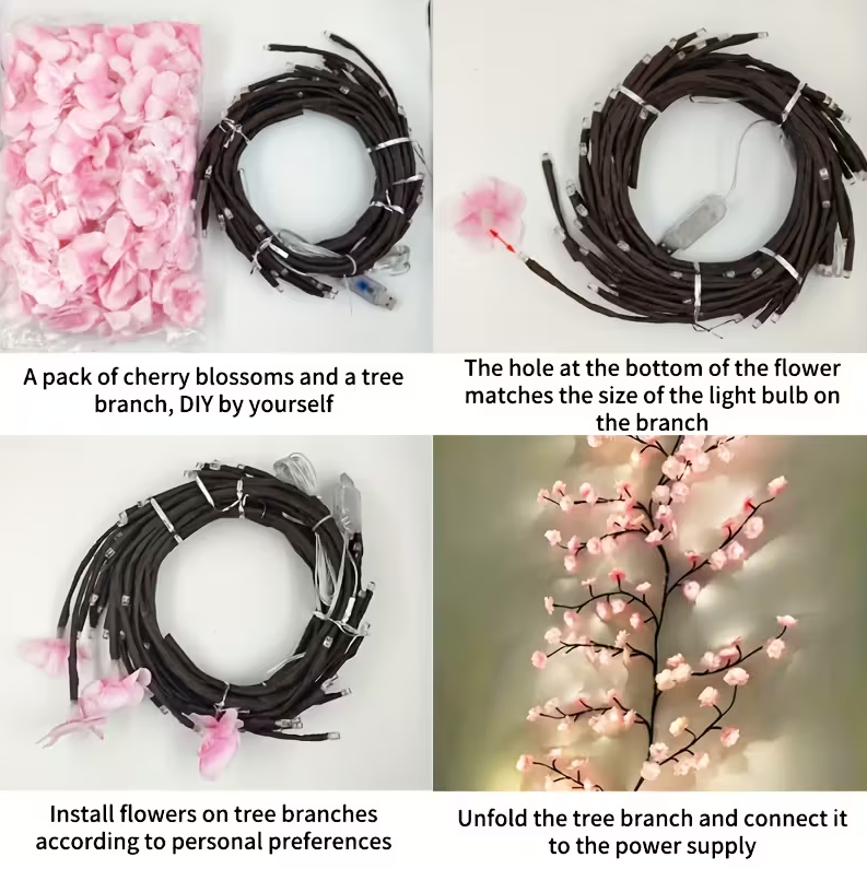 Japanese remote control cherry blossom branch light🌸